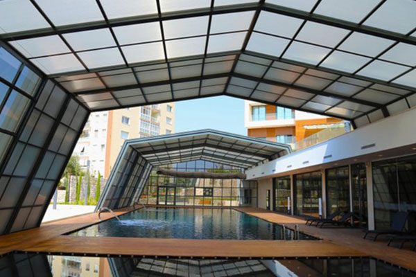 Retractable Motorised Roof Pergola Awning London Commercial Architecture Outdoor