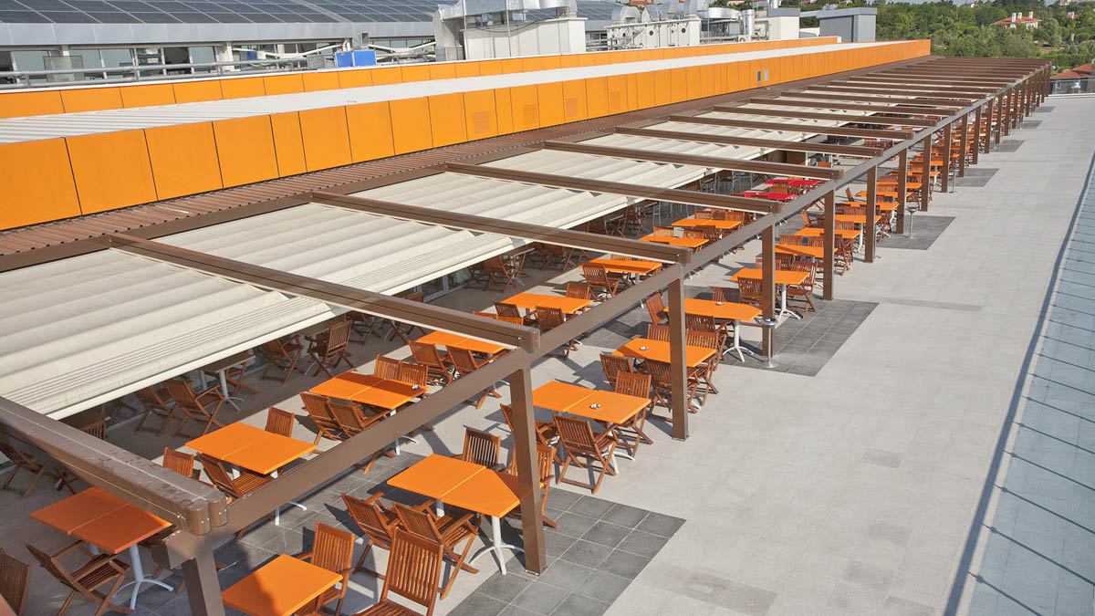 Retractable Fabric Roof Awning Systems