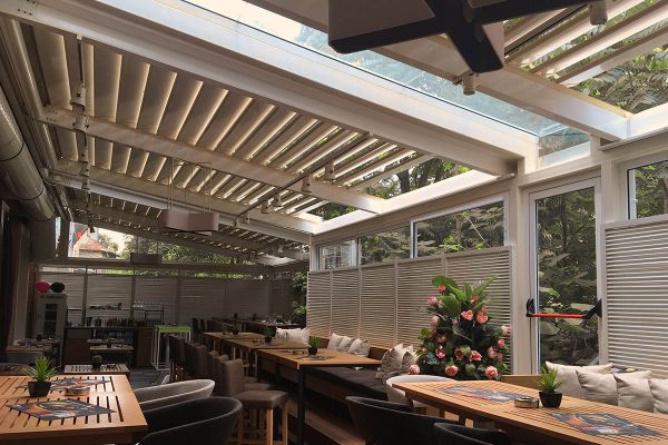 Retractable Louvre Roof System Pitched System