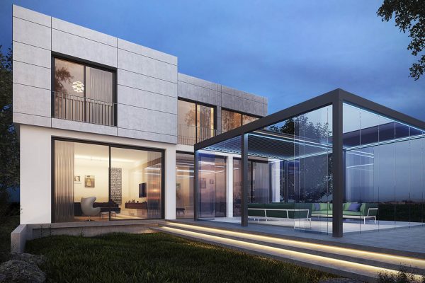 Retractable Tilting Louvred Roof System Awning Frame Retractable Tilting Louvred Roof System Awning Frame