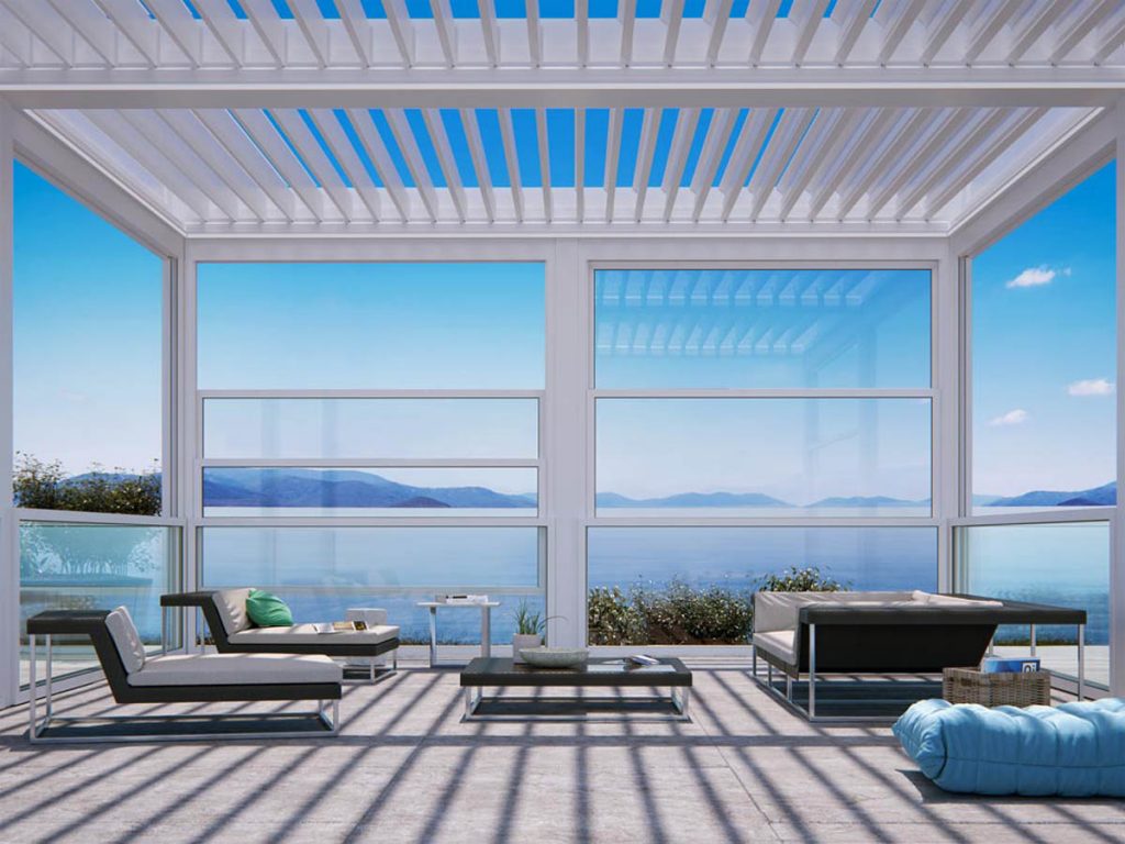 Tilting Louvred Roof System Awning