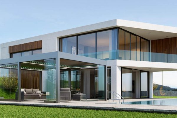 Tilting Louvred Roof System Awning Tilting Louvred Roof System Awning