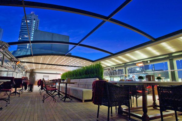 Fabric Retractable Motorised Roof Pergola Awning London Commercial Architecture Outdoor Fabric Retractable Motorised Roof Pergola Awning London Commercial Architecture Outdoor