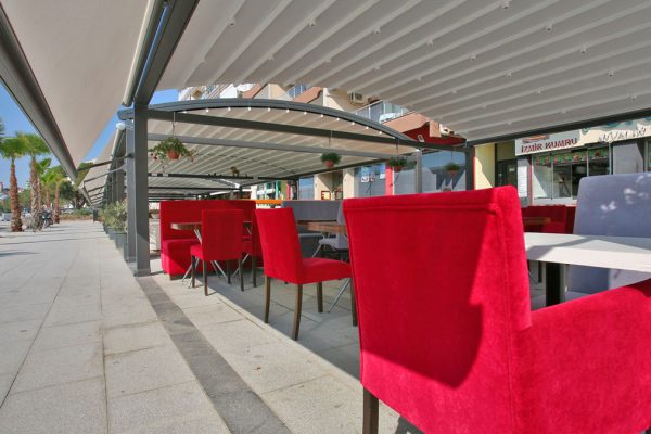 Fabric Retractable Motorised Roof Pergola Awning London Commercial Architecture Outdoor Fabric Retractable Motorised Roof Pergola Awning London Commercial Architecture Outdoor