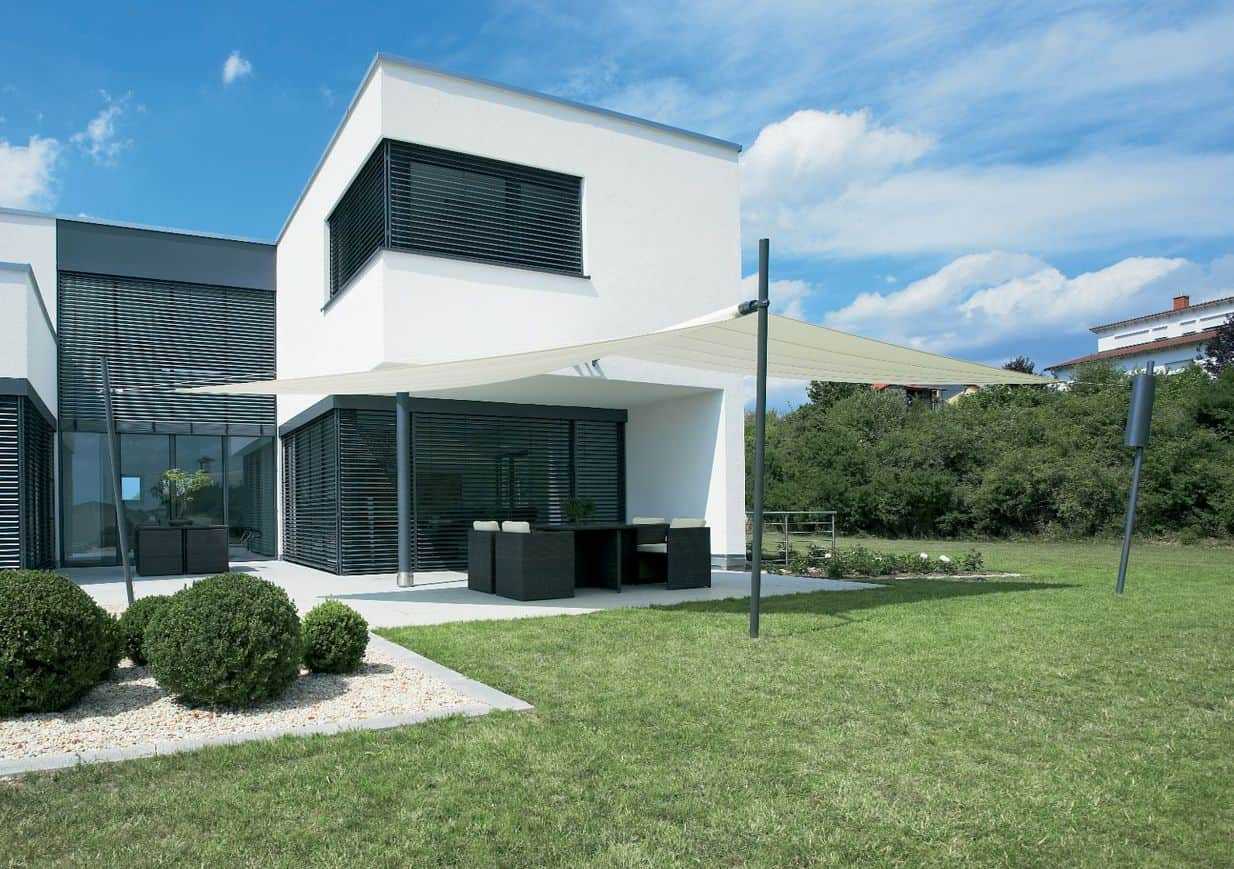 Shade Sails Outdoor Heating Parasols External Venetian Retractable Motorised Roof Pergola Awning London Commercial Architecture Outdoor