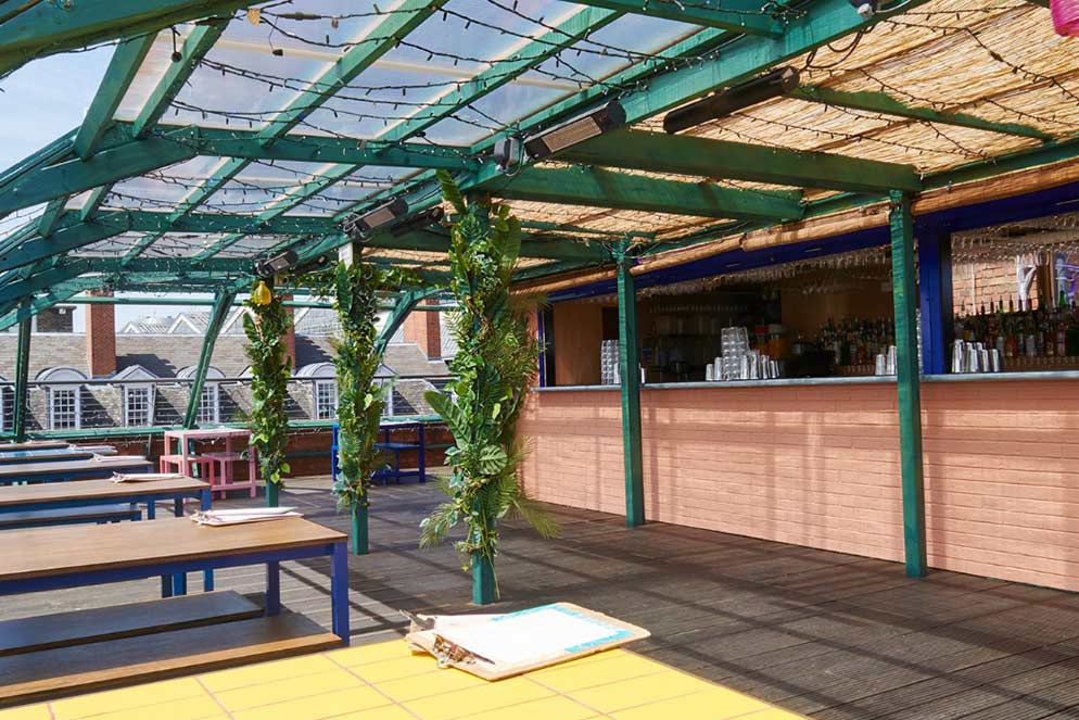 bar elba retractable roof venue london