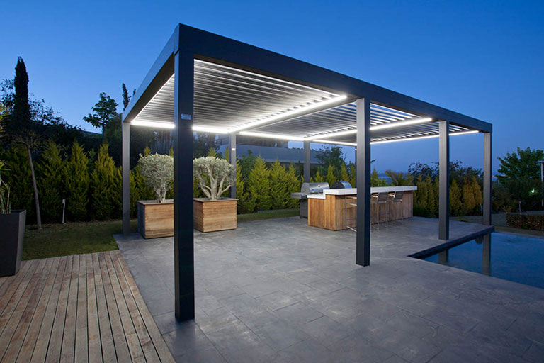 metal roof pergola