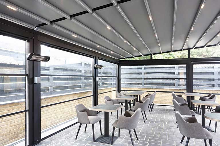 Retractable fabric roof