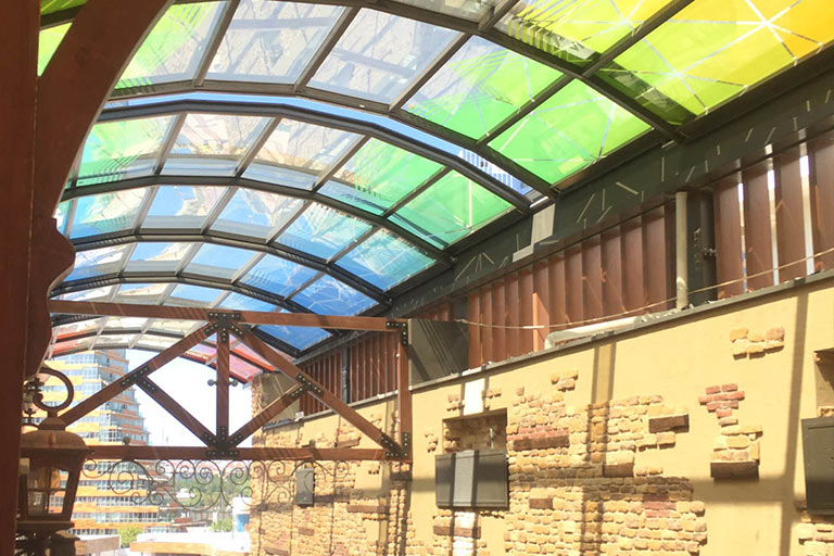 bespoke retractable glass roof